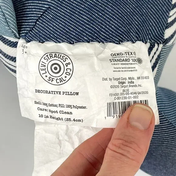 Set of 2-LEVIS Limited Edition Patchwork Teddy Bear Plush Denim Blue NWT - Picture 9 of 9